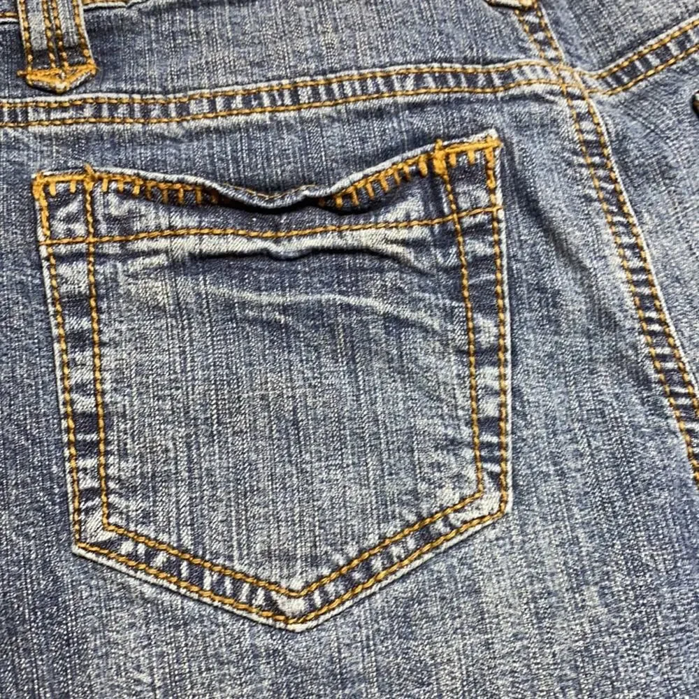Bermuda Long Denim Shorts Capris Dark Wash W4